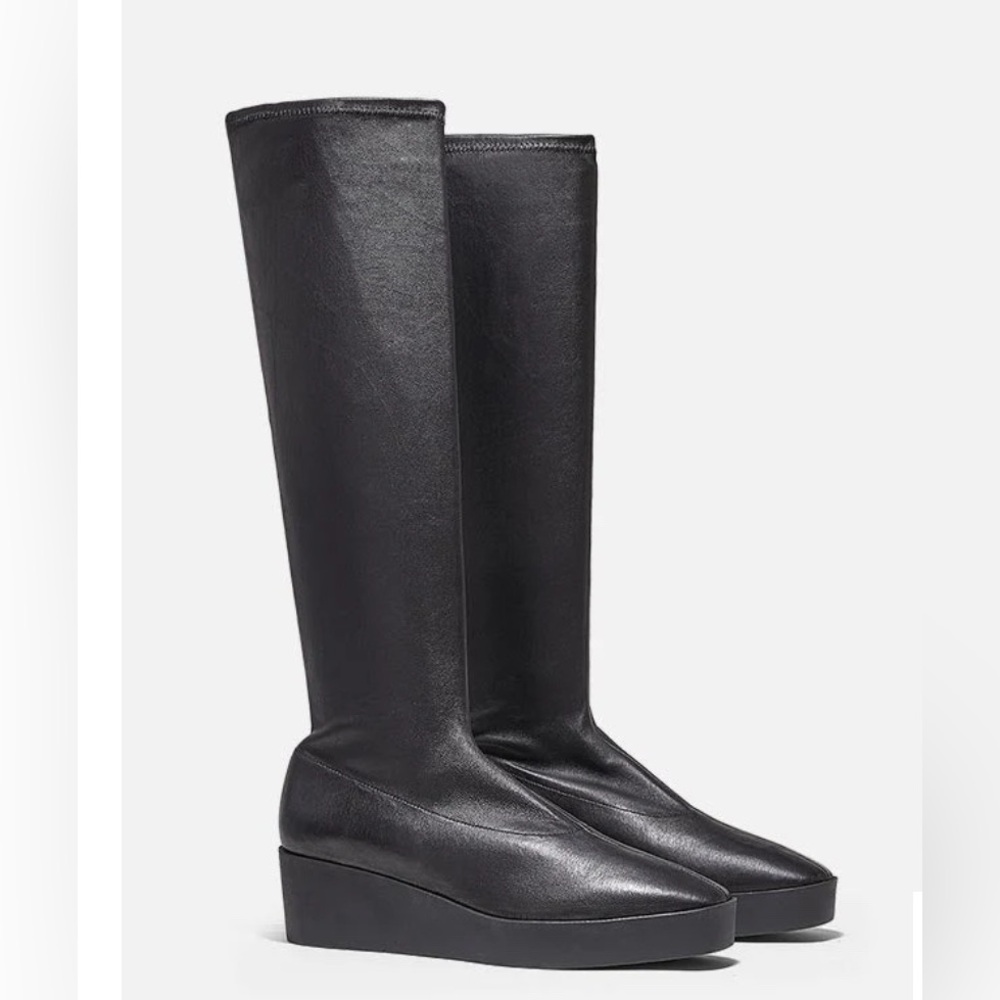 Clergerie Paris Loane Black Tall Boot 8 38 - Picture 2 of 8